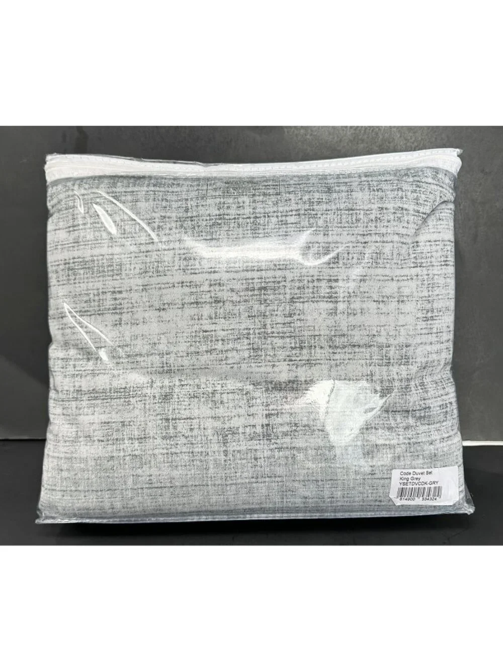 ANN GISH THE ART OF HOME CODE GREY King Duvet Set w/2 King Shams NEW $525